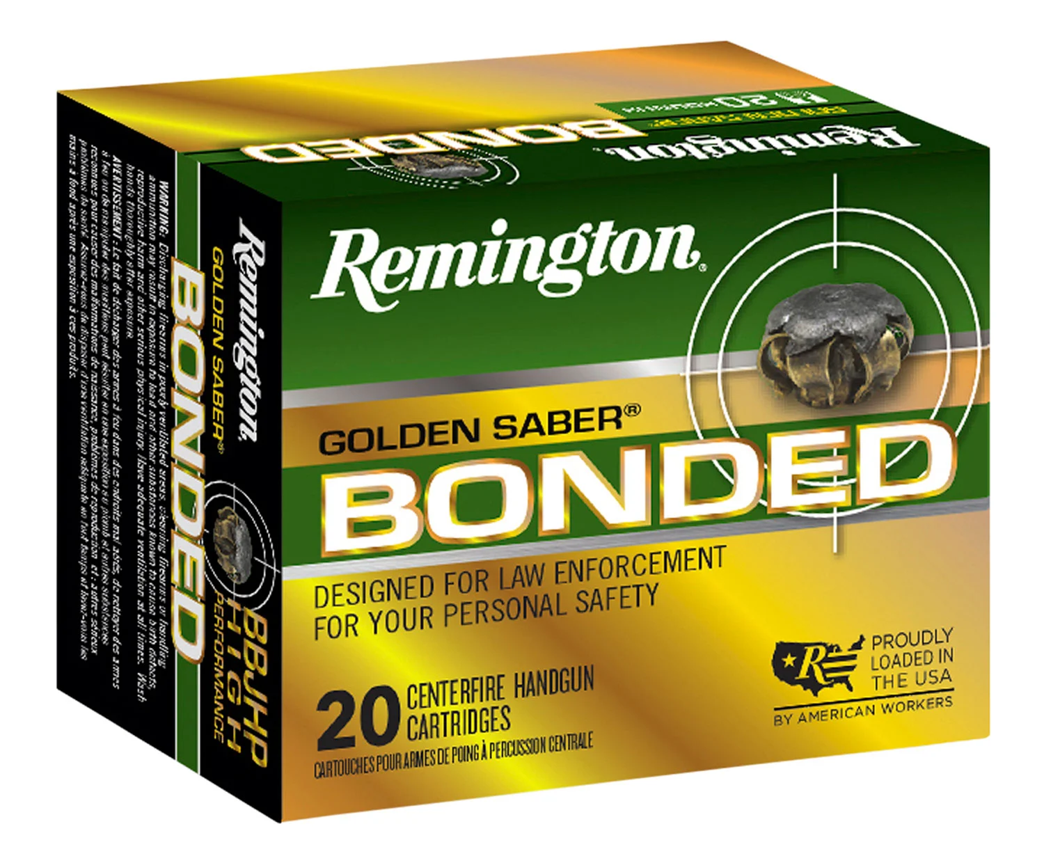 Remington Golden Saber Bonded .40 S&W 165 gr BJHP 20rd box