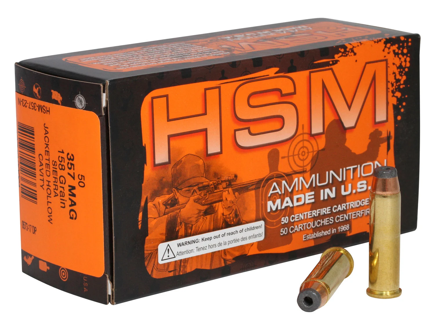 HSM .357 Magnum 158gr JHP – 50rd