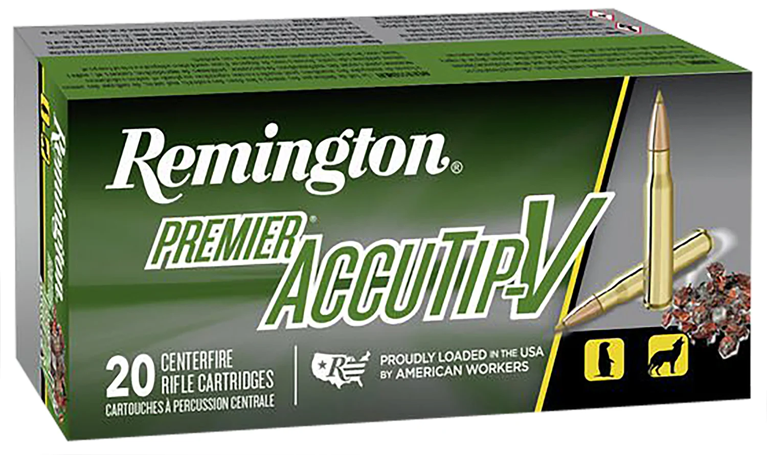 Remington .204 Ruger 40gr ACCUTIP V BOAT TAIL Brass – 20rd