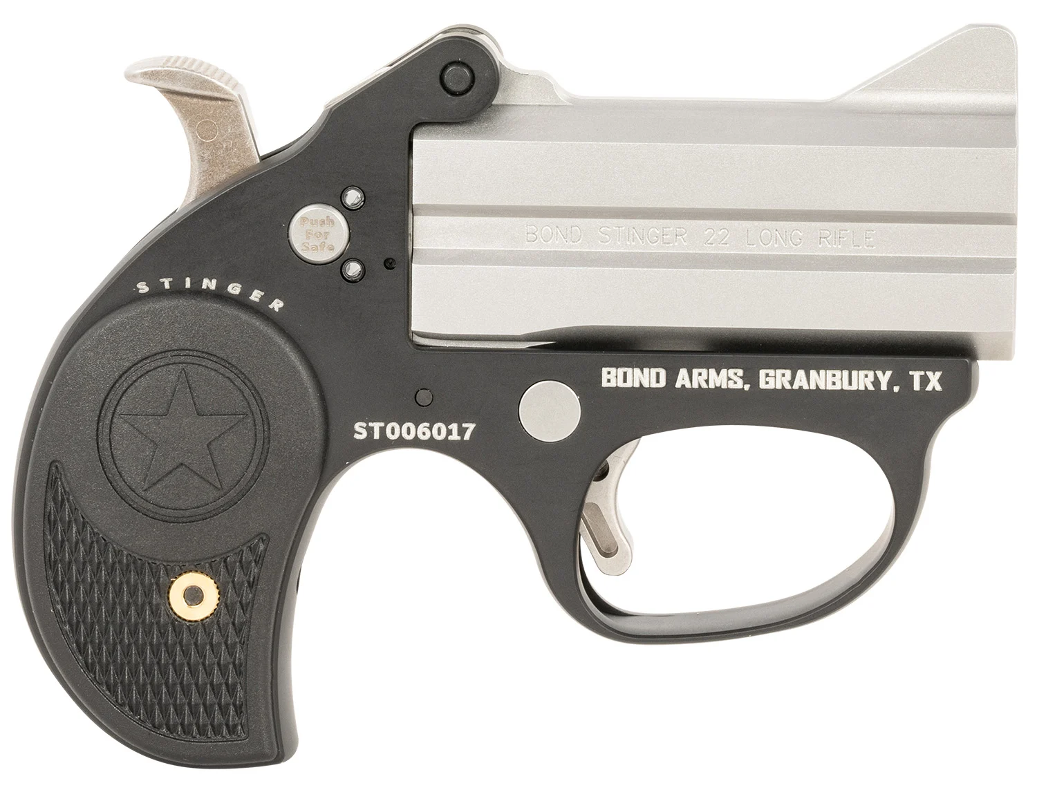 Bond Arms BAST Stinger .22 LR 3" Double Matte Stainless Steel Barrel Derringer, Anodized Aluminum Frame