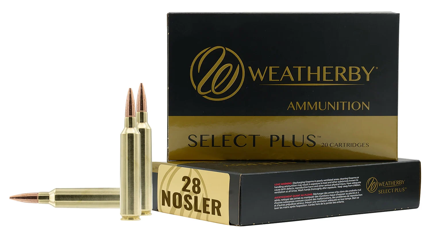 Weatherby Select Plus 28 Nosler 163 gr Hammer Custom rifle ammunition - 20 count box
