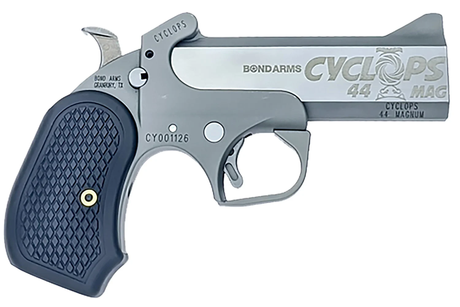 Bond Arms Cyclops .44 Magnum 4.25 inch Matte stainless, black B6 grip