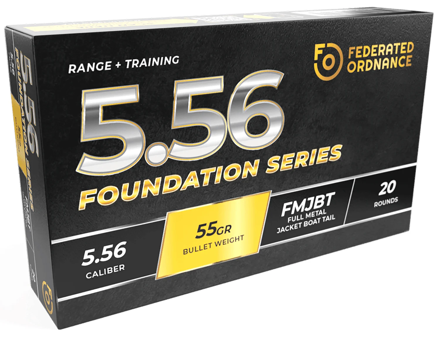 Nemo Arms 5.56mm 55gr FMJ Boat Tail ammunition box, 20 rounds