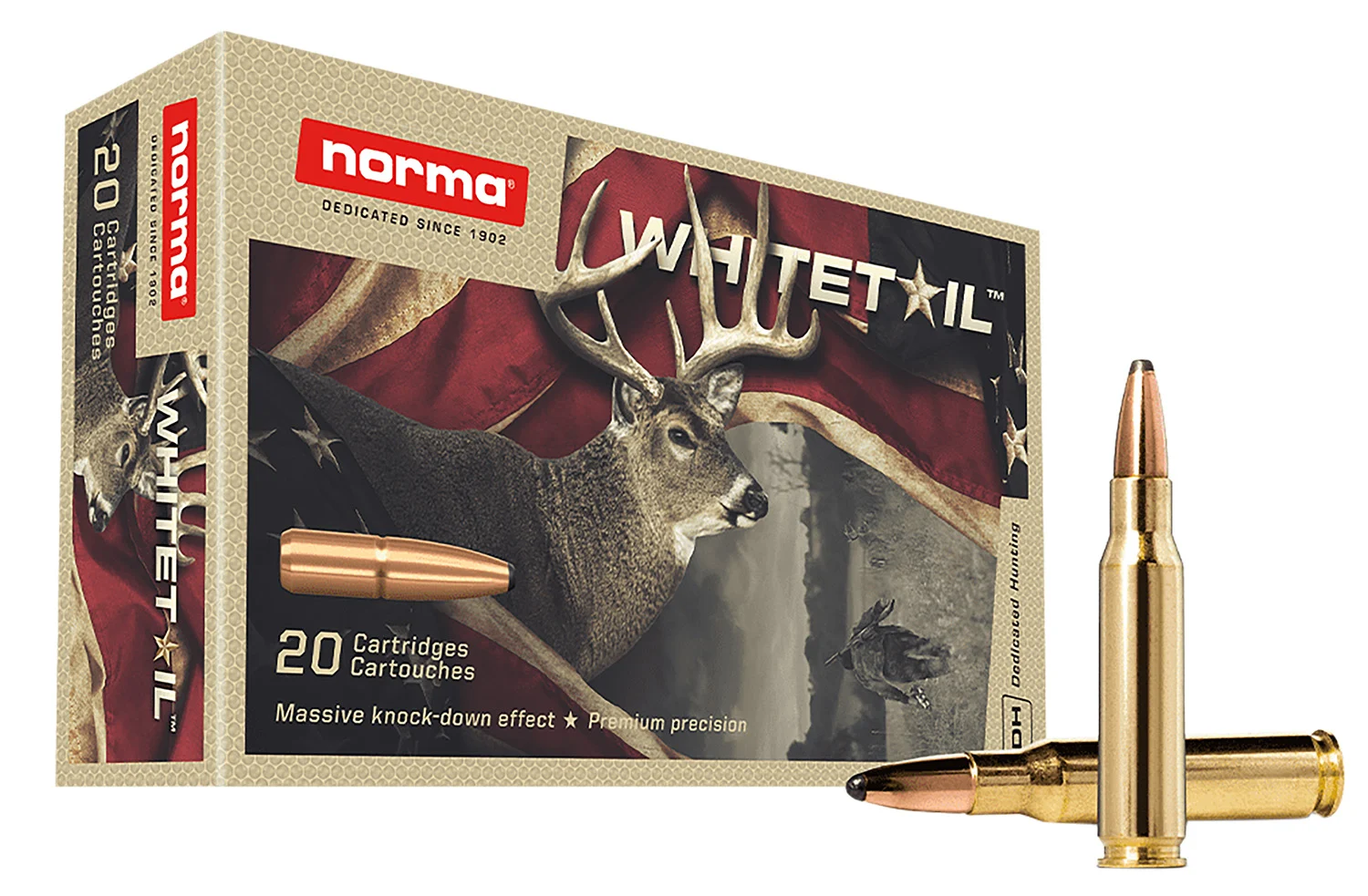 Norma Whitetail 30-30 Win 150gr Soft Point Ammunition 20-round box