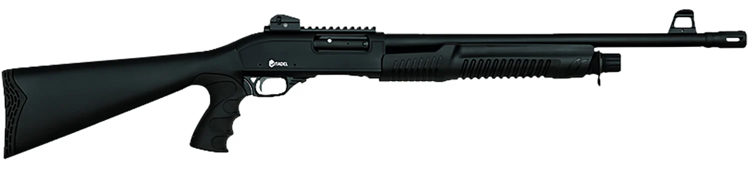 Citadel PAT 12 Gauge pump shotgun with 20 inch steel barrel and black synthetic stock