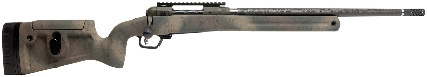Savage 110 Pro Pursuit 6.5 PRC 20in bolt-action rifle, olive dark green cerakote, Proof Research CF threaded barrel