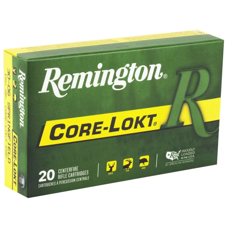 Remington Core-Lokt 30-06 Springfield 150 gr Pointed Soft Point ammunition box (20 rounds)