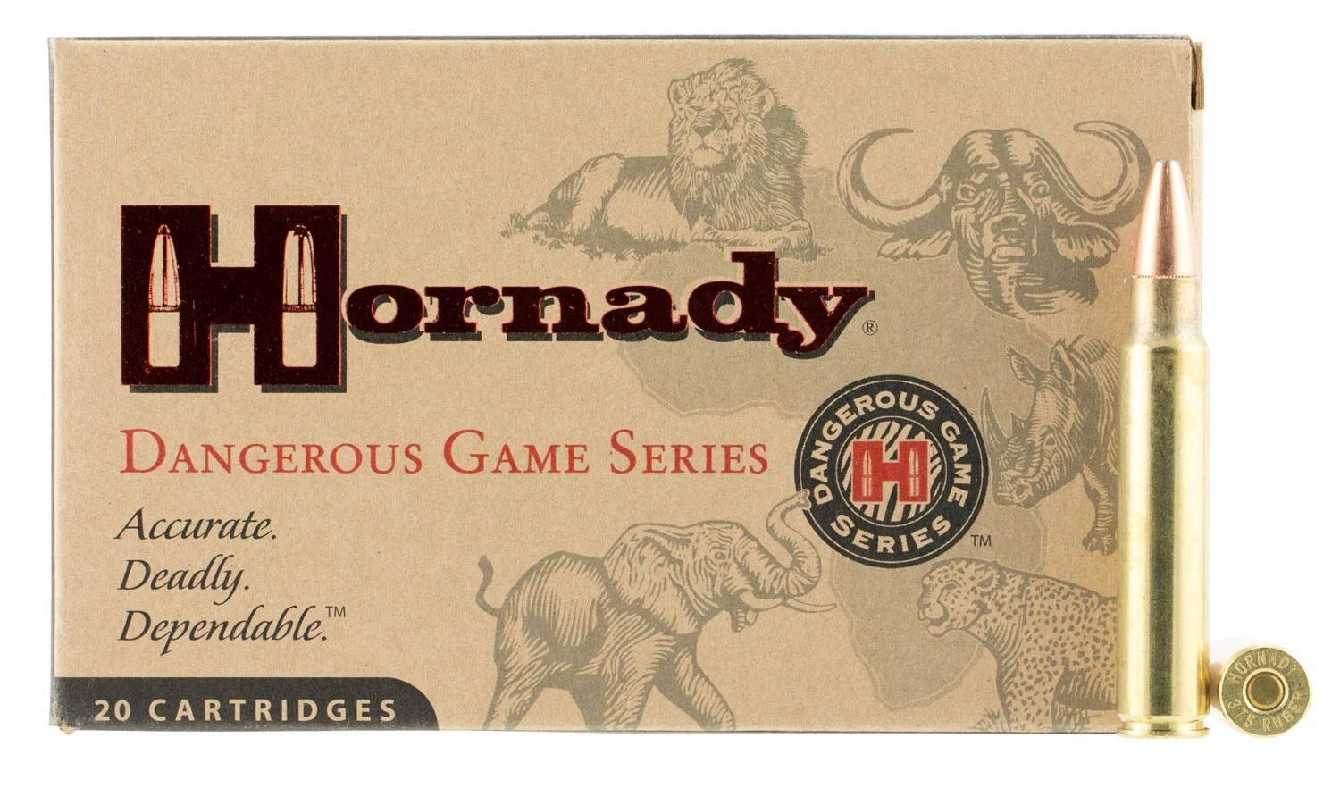 Hornady .375 Ruger 300gr BONDED Brass – 20rd