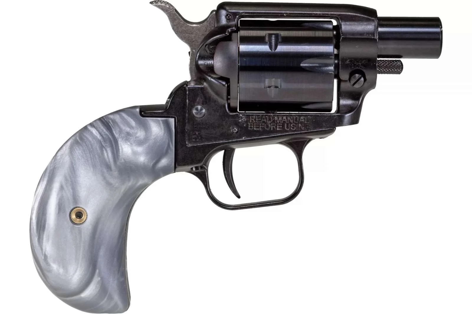 Heritage Arms Barkeep Boot BK22B1BHGPRL .22 LR revolver with gray pearl grips