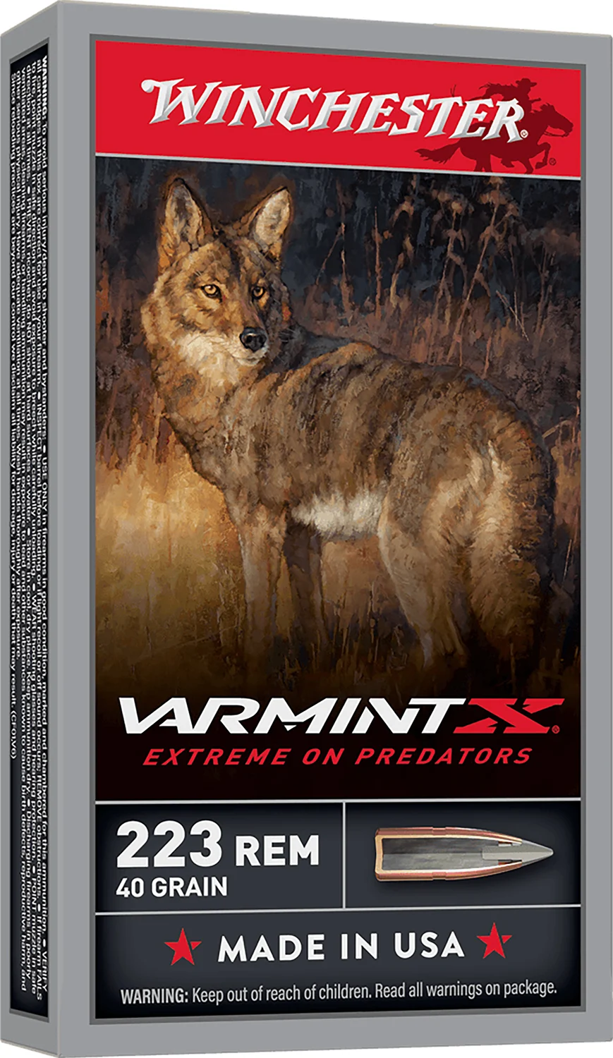 Winchester Varmint X .223 Rem 40gr polymer tip ammunition 20rd box