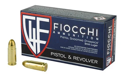 Fiocchi Range Dynamics 9mm Luger 115gr FMJ 50 round box