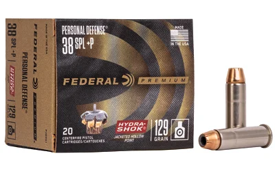 Federal Premium Hydra-Shok .38 Special +P 129gr JHP 20rd box