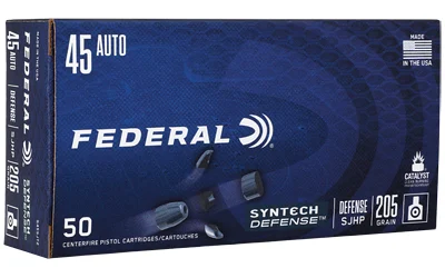 Federal Syntech Defense .45 ACP 205gr SJHP 50 rd box