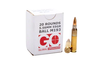 Global Ordnance M193 5.56x45mm 55gr FMJ 20-round box