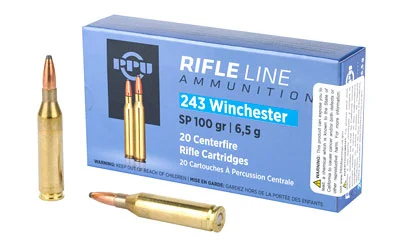 PPU PP2432 .243 Winchester 100 gr Soft Point 20-round box