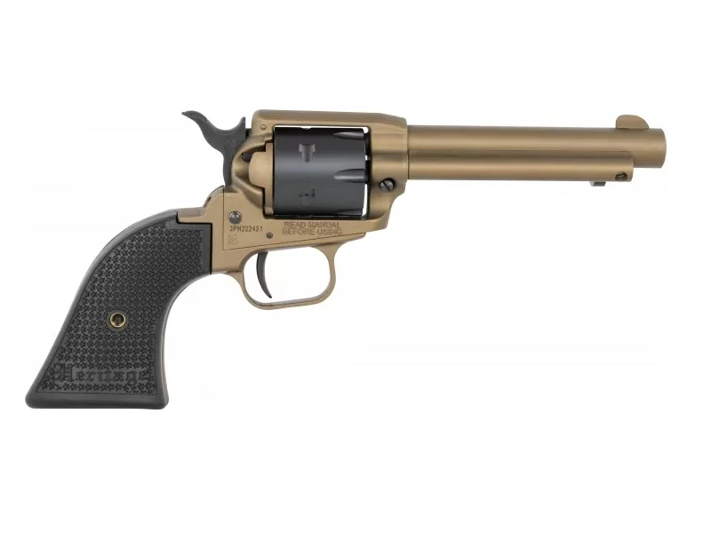 Heritage Rough Rider .22 LR 4.75 in Burnt Bronze Cerakote revolver, 6-shot, black polymer grips