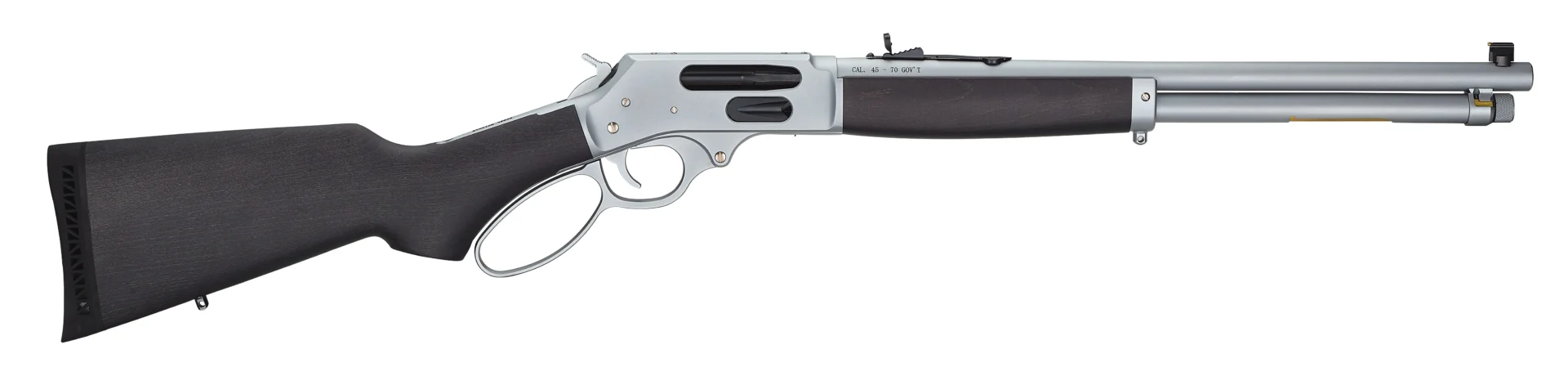 Henry All-Weather Side Gate .45-70 lever action rifle with hard chrome barrel and stained hardwood stock