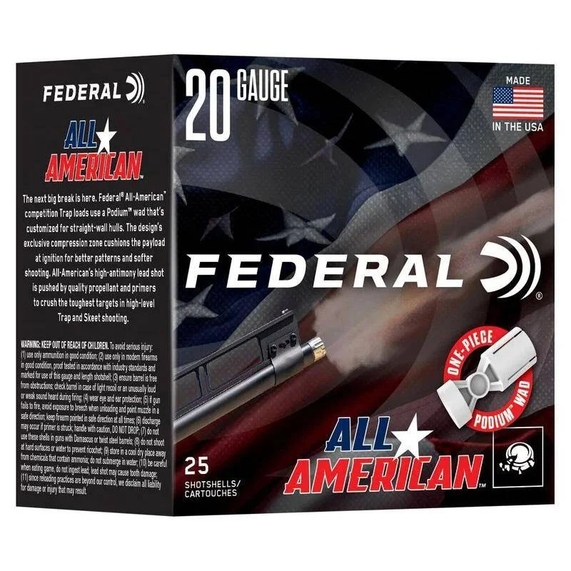 Federal Ammunition 20 Gauge – 25rd