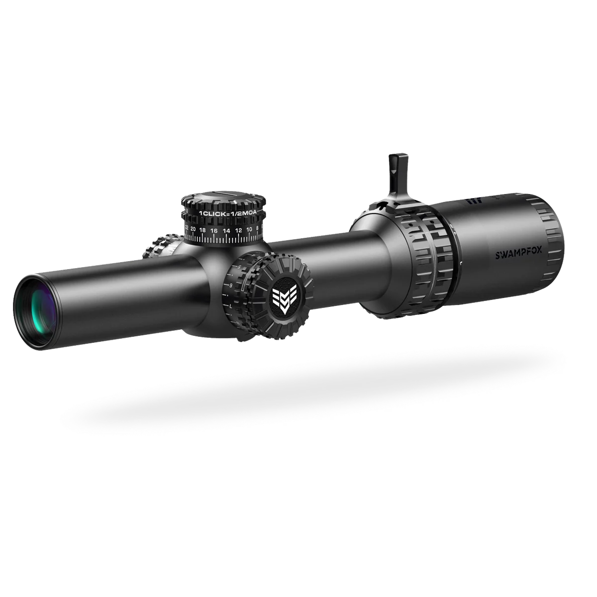 Swampfox Arrowhead LPVO Series Rifle Scope 1-10x24 30mm SFP Green IR MOA Black