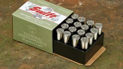 Swift Bullet A-Frame .44 Rem Mag 300 gr ammunition box, 20 count