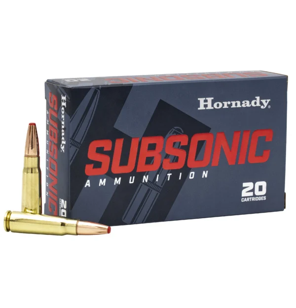 HORNADY SUBSONIC-X 7.62X39 255G 20RD BX 200RD CS - Hornady