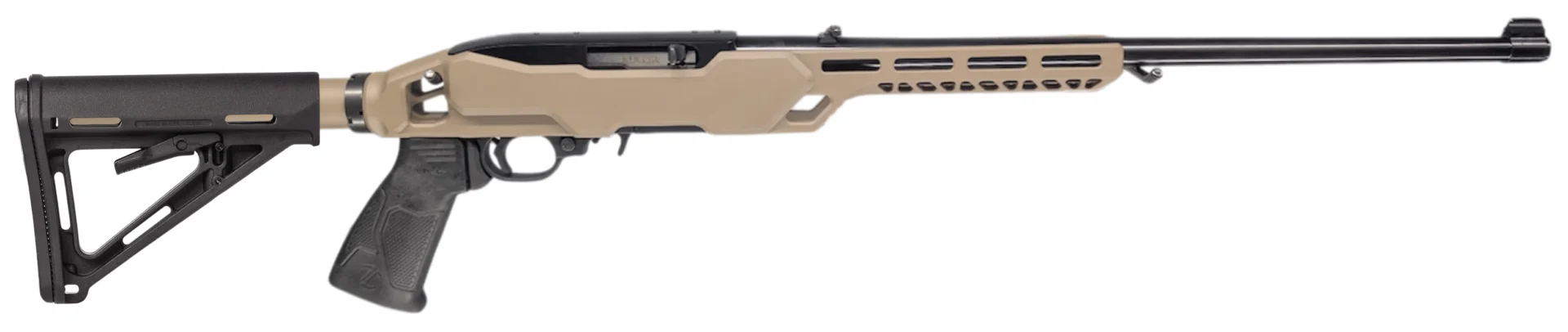 RUGER/TIMBER CREEK ENFORCER 10/22 RIFLE 18.5" FDE CHASIS MLOK 10RD MAG