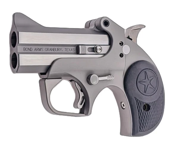 Bond Arms Rowdy .45LC/.410 3 inch stainless derringer rubber grips fixed sights